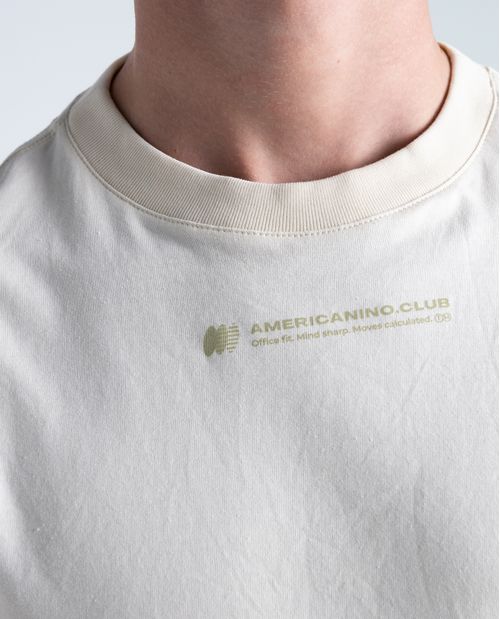 Camiseta slim algodón estampado pequeño