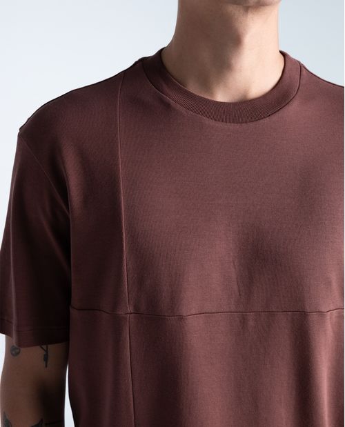 Camiseta regular en algodón corte recto