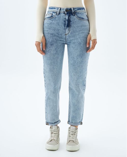 Jean Momfit claro para mujer