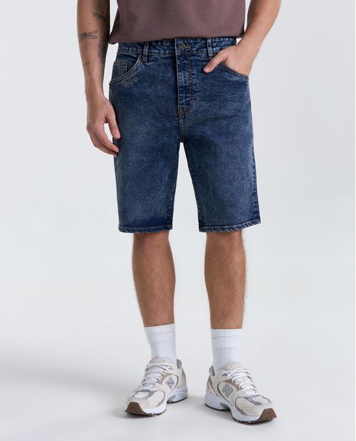 Bermuda Regular Denim tiro medio para hombre