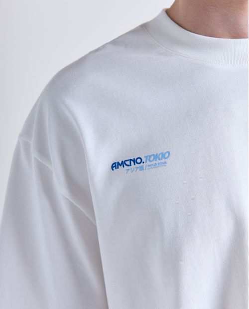 Camiseta oversize manga corta cuello redondo para hombre