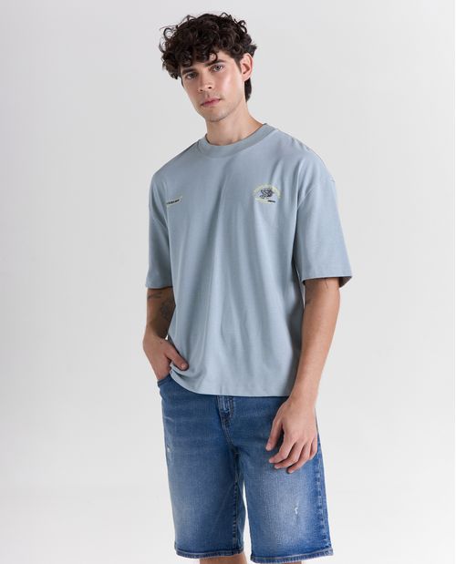 Camiseta oversize manga corta cuello redondo para hombre