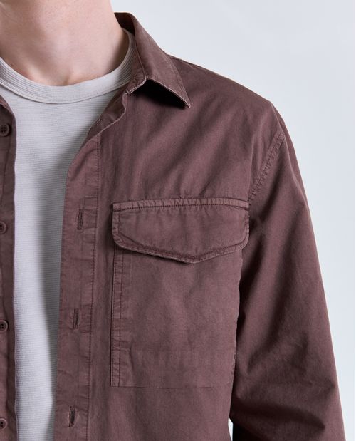 Camisa manga larga cuello camisero para hombre