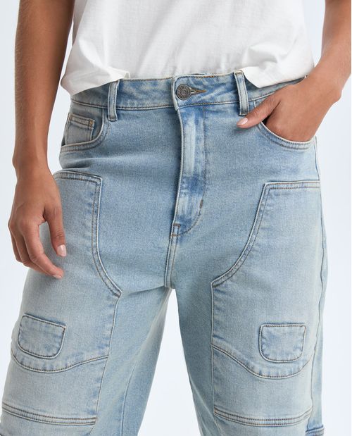 Jean Cargo Amplio para mujer