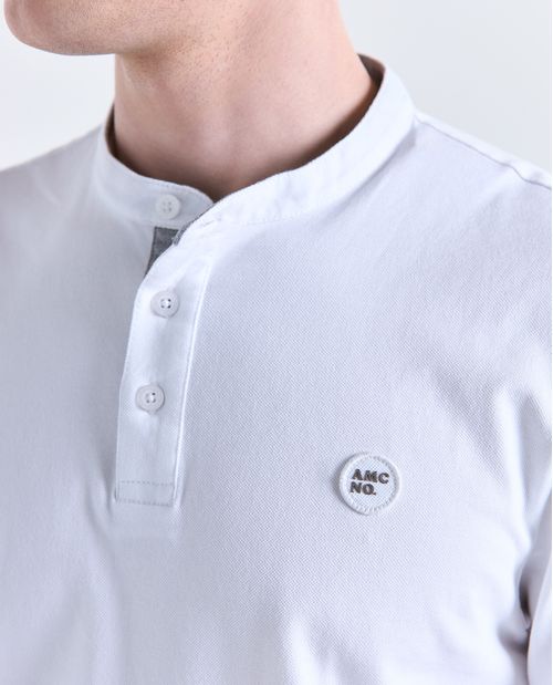 Camisa manga corta cuello clásico para hombre