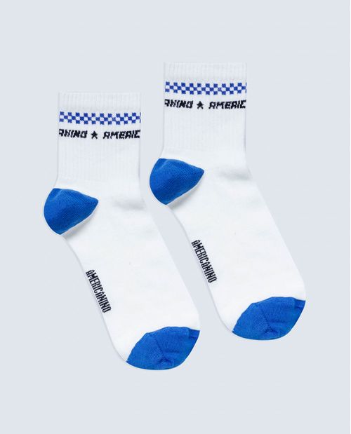 Calcetines medio algodon patrón cuadros