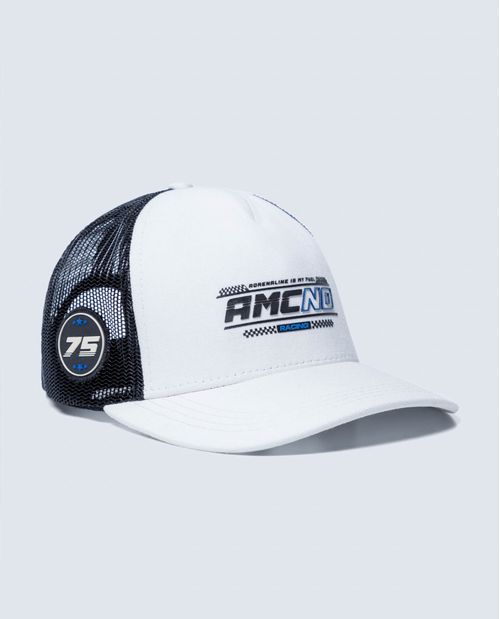 Gorra trucker en algodón con bordado frontal