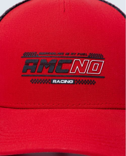 Gorra trucker en algodón con bordado frontal