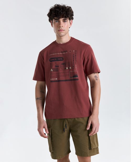 Camiseta manga corta cuello redondo para hombre