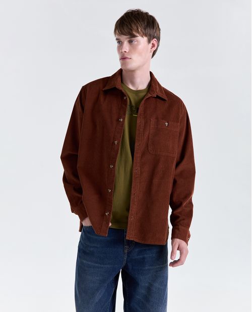 Camisa manga larga cuello clásico para hombre