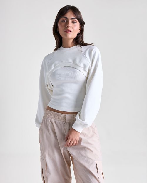 Buzo cerrado en algodón ajuste regular