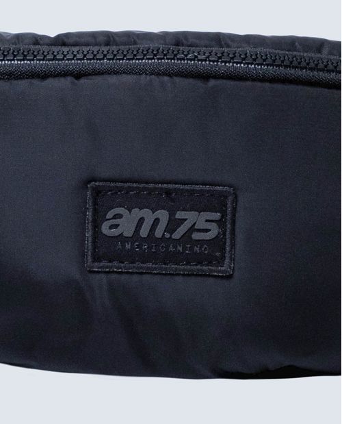 Riñonera ajustable en poliéster negro sólido