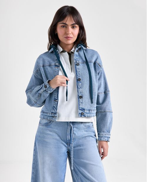 Chaqueta Bomber capucha removible para mujer