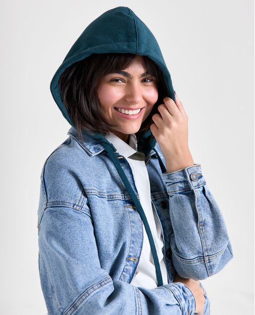 Chaqueta Bomber capucha removible para mujer