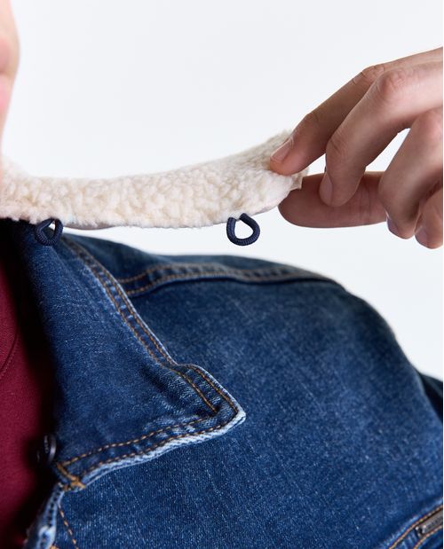 Chaqueta regular cuello alto para hombre