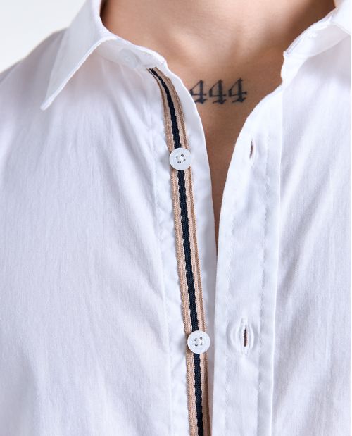 Camisa manga larga cuello clásico para hombre