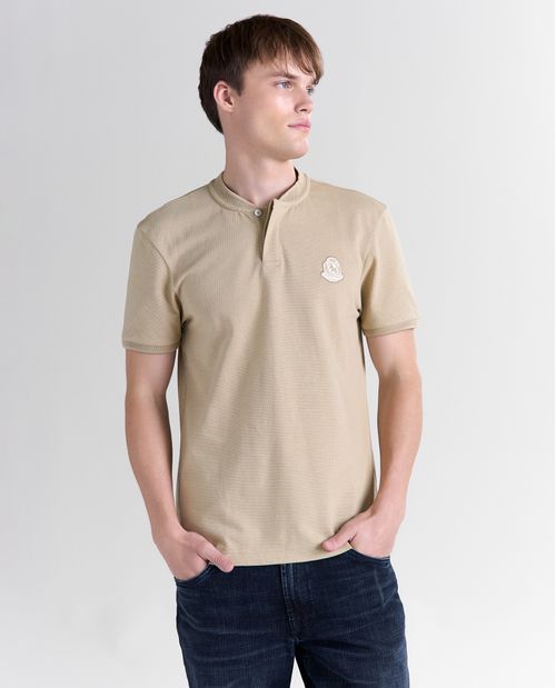 Camisa efecto manga corta cuello Neru para hombre