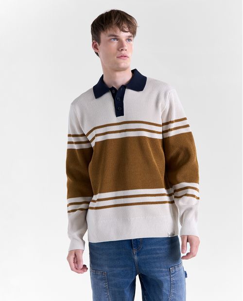 Buzo cerrado en poliéster caída recta con pequeño logo