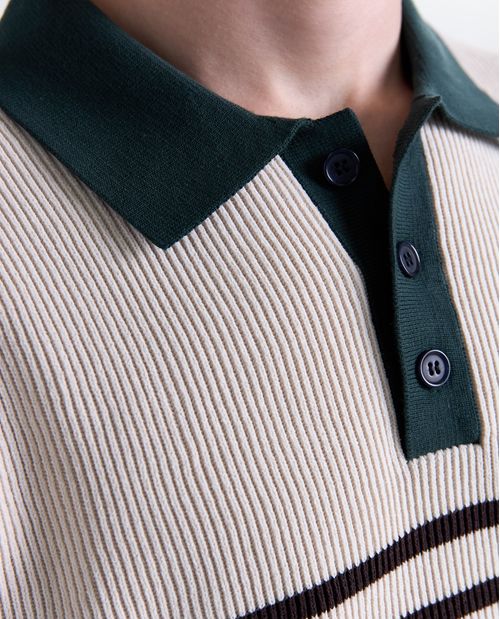 Buzo cerrado en poliéster caída recta con pequeño logo