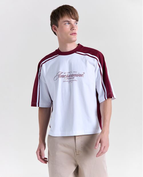 Camiseta oversize manga corta cuello redondo para hombre