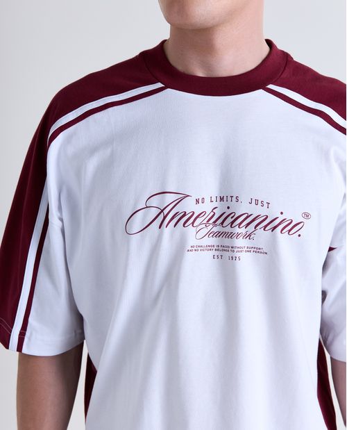 Camiseta oversize manga corta cuello redondo para hombre