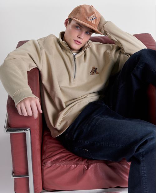 Buzo oversize cuello tortuga para hombre