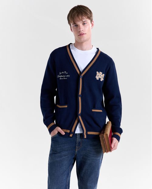 Camisa manga larga cuello en V para hombre