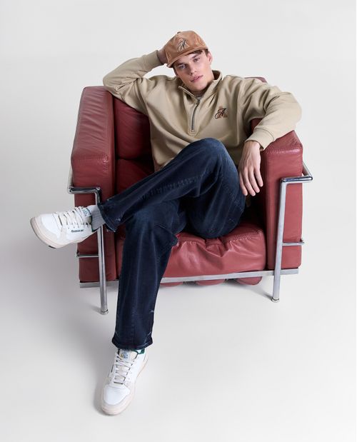 Buzo oversize cuello tortuga para hombre