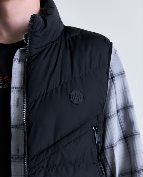 Chaqueta acolchada cuello alto para hombre