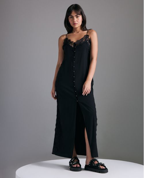 Vestido Slim Rayon Encaje