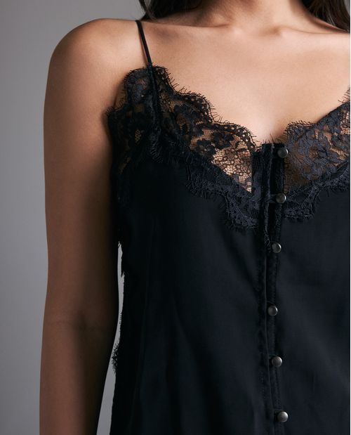 Vestido Slim Rayon Encaje