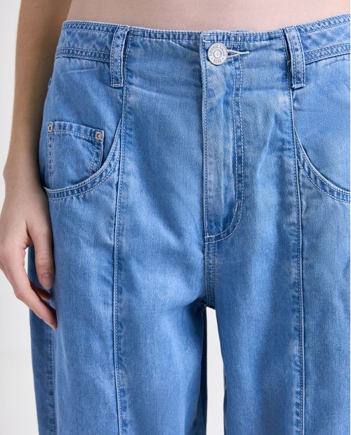 Jean Slouchy Wide leg tiro medio para mujer