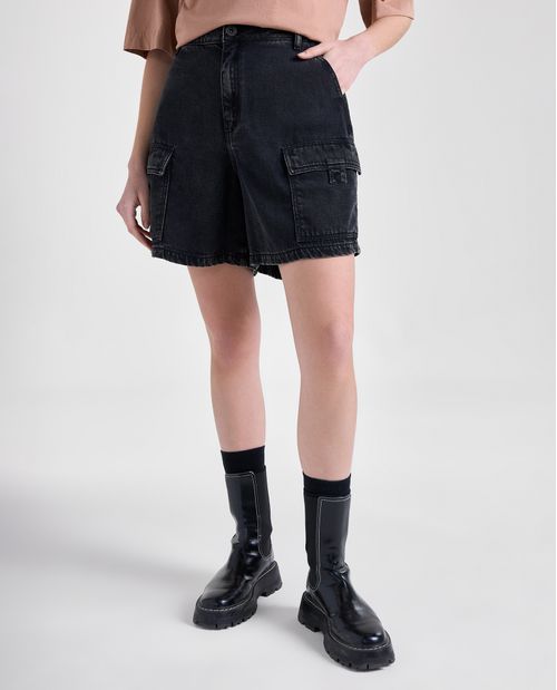 Short Cargo Lyocell Tiro Alto