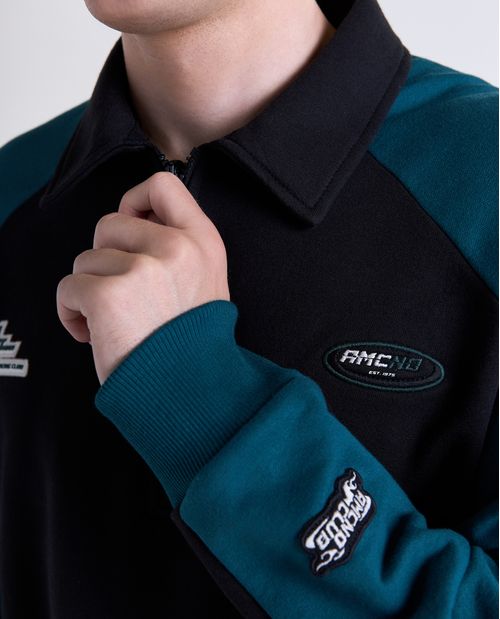 Buzo oversize cuello tortuga para hombre