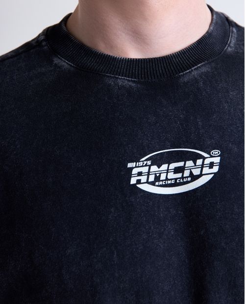 Camiseta regular fit algodón efecto deslavado