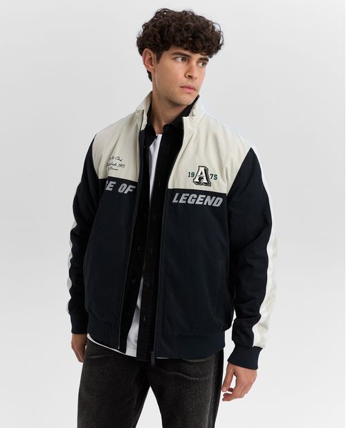 Chaqueta bomber cuello alto para hombre