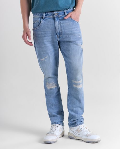 Jean Slim Recocidos Bajo para hombre