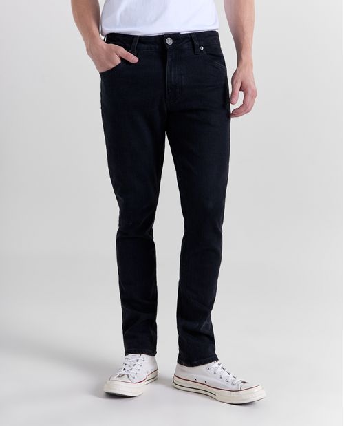 Jeans Slim Algodón Corte Medio