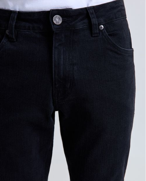 Jeans Slim Algodón Corte Medio