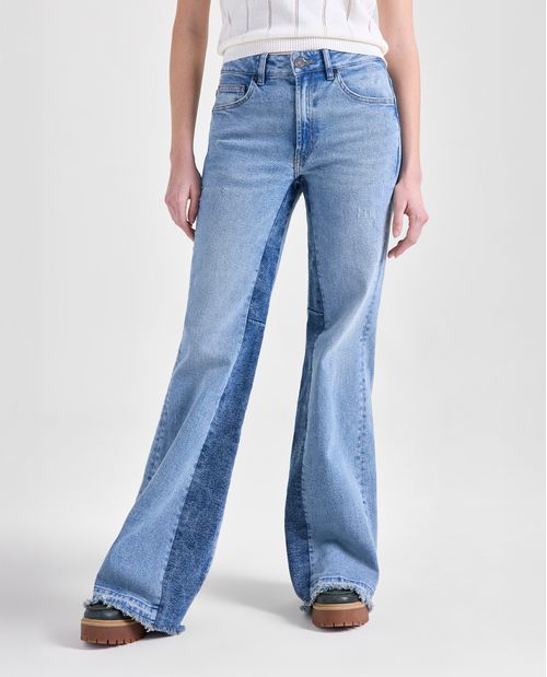 Jean Flare Alto para mujer