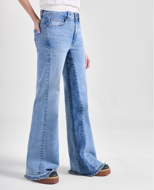 Jean Flare Alto para mujer