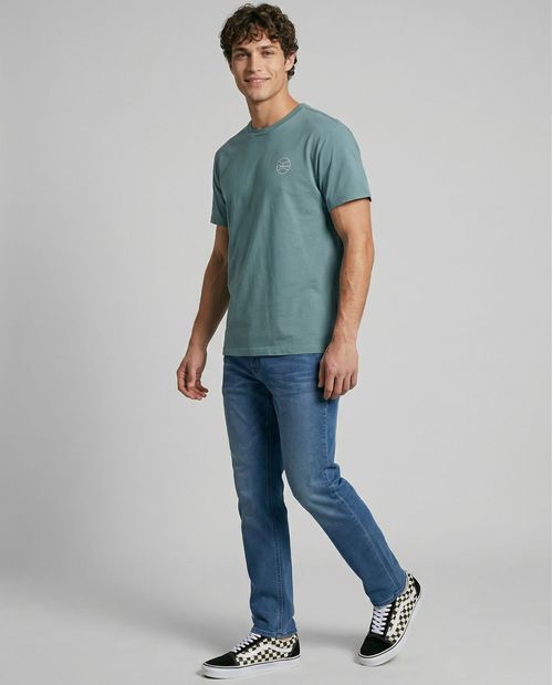 Jean Slim Ajustado tiro bajo para hombre