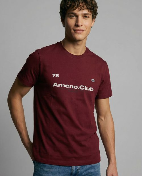 Camiseta cuello redondo manga corta para hombre