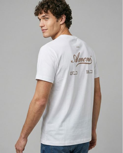 Camiseta cuello redondo manga corta para hombre