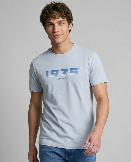 Camiseta cuello redondo manga corta para hombre