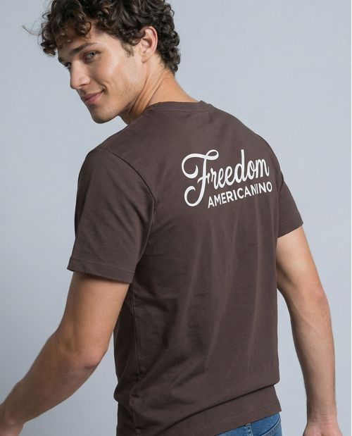 Camiseta cuello redondo manga corta para hombre