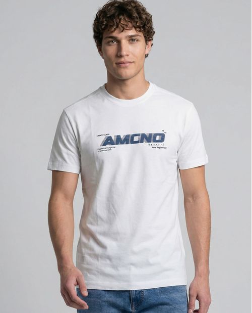 Camiseta cuello redondo manga corta para hombre