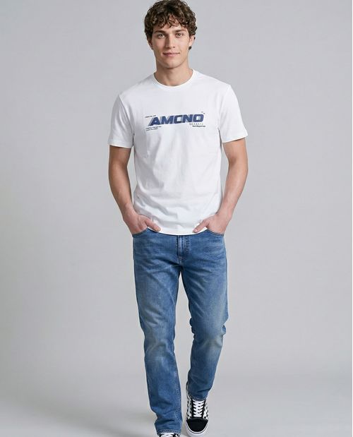 Camiseta cuello redondo manga corta para hombre