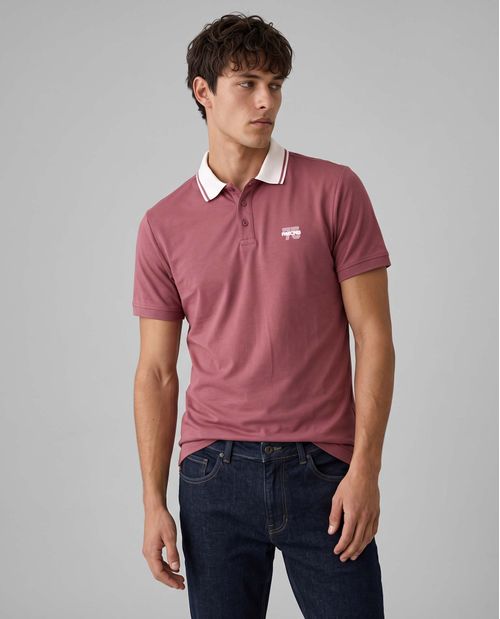Polo Hombre Slim Fit Manga Corta Bordado